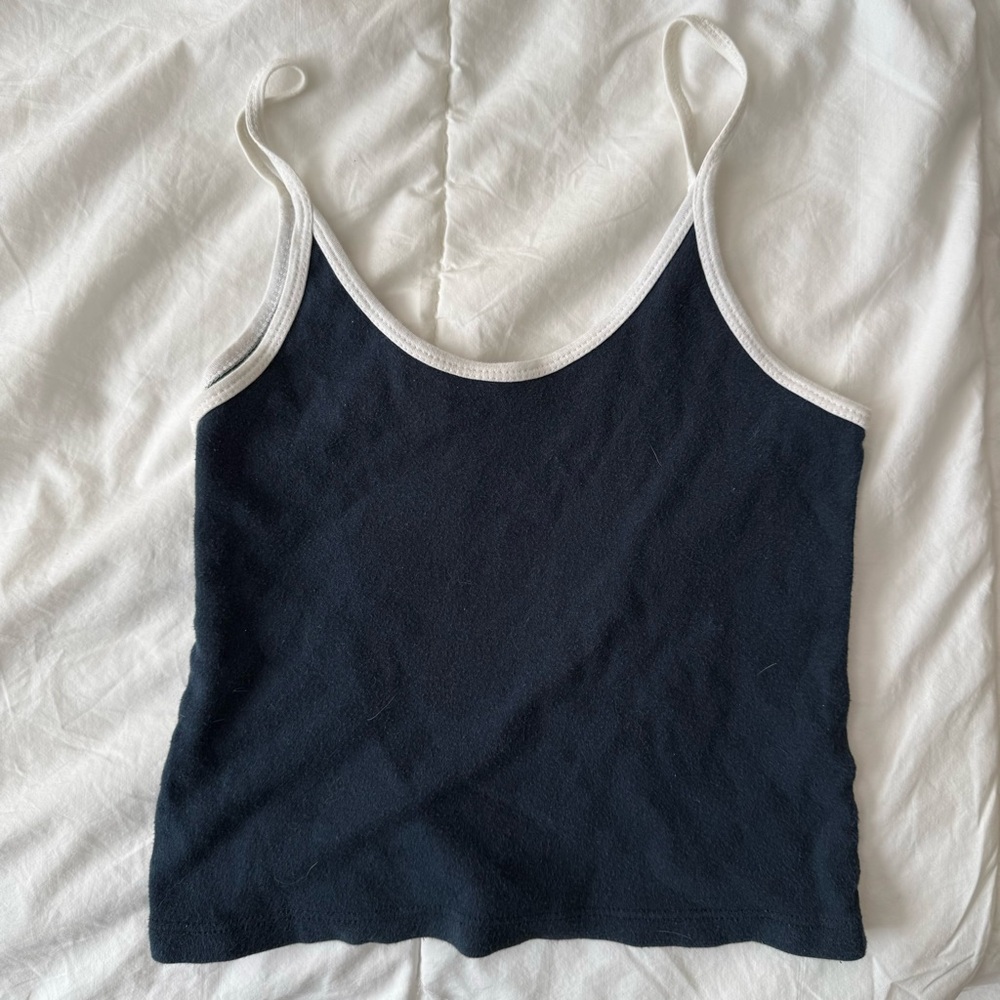 Brandy Melville retro blue and white tank